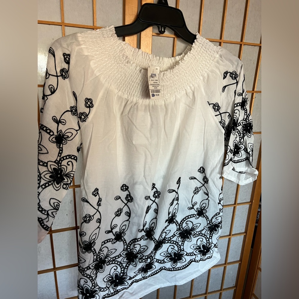Black & White blouse